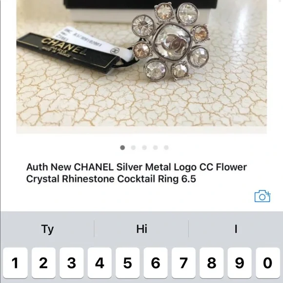 🌹AUTHENTIC CHANEL CRYSTAL RING - Picture 5 of 7